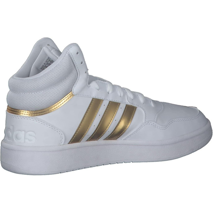 Кросівки Adidas Hoops 3.0 Mid Lifestyle - жіночі, класичні, білі, сірі, розмір 36 2/3 EU