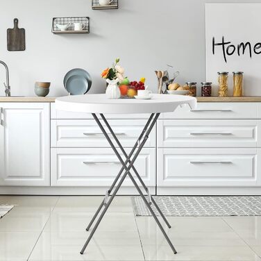 Складний квадратний стіл HollyHOME 87см: для кемпінгу, саду, балкону, кухні, BBQ, вечірок. Сірий