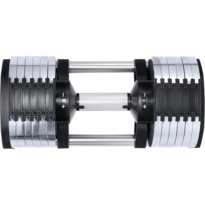 Регульована гантель - гантель з підставкою, компактна гантель для жінок та чоловіків, тренування та фітнес вдома, 6 рівнів ваги 2-24 кг