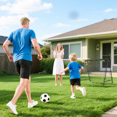 Ворота для футболу HOMCOM, регульовані, складані, металевий каркас, 100 x 68-95 см, чорного кольору