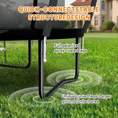 Батут Nattork Outdoor Ø244/370/427 см з сертифікатом GS, сіткою та сходами. Міцний садовий трамплін для дітей та дорослих, до 150 кг