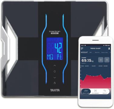 Ваги-аналізатор складу тіла TANITA RD-953, Bluetooth, медична технологія, 10+ параметрів, чорні