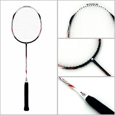 Набір для бадмінтона Senston: ракетки з карбону, сумка та 6 воланчиків, червоний/синій