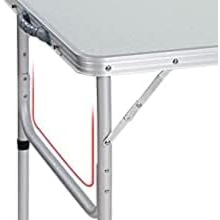 Складаний стіл 60 см, портативний, для кемпінгу та пікніків, садовий, вуличний, з алюмінієвим каркасом та регульованою висотою, 60 x 45 x 25,9 см (Д x Ш x В)
