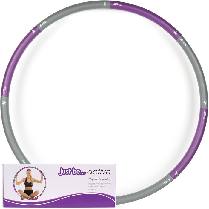 Hula Hoop для схуднення Just Be Violett 1.4 кг - обруч для фітнесу вдома та спортзалі, розбірний