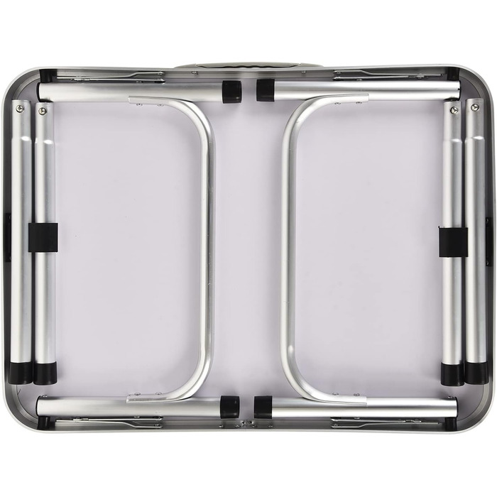 Складаний столик 60 см, портативний, для кемпінгу та пікніків, сад, на вулицю. Складаний стіл з алюмінієвим каркасом, регульована висота, 60 x 45 x 26 см, білий