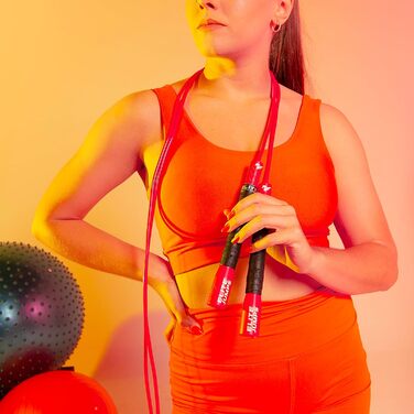 Набір скакалок Elite Jumps Freestyle PVC – преміум якість для фітнесу та кардіотренувань. Легкі, міцні скакалки з нерухомими ручками. Червоний/Однотонні (Getaway Solids)