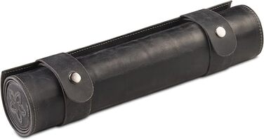 Дорожні шахи Melia Games із натуральної шкіри з дерев'яними фігурами, вінтаж, компактні, ручна робота, з дефектом зовнішнього вигляду (Tobacco)