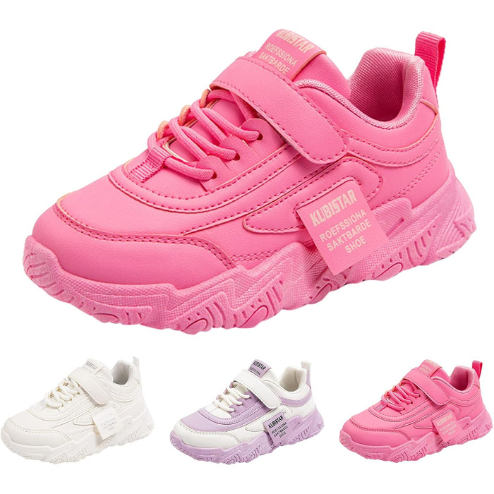 Дитячі кросівки для хлопчиків та дівчаток на липучці, сітка, спортивні, для залу, легкі, фітнес, антиковзаючі, модна модель, для бігу, повсякденні, рожеві, 29 EU