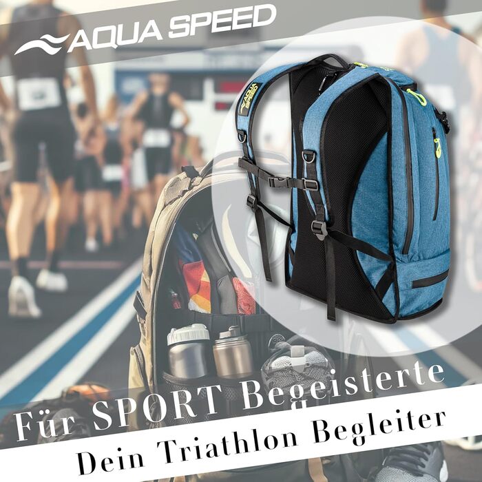 Рюкзак Aqua Speed MAXPACK 42л чорний для спорту та подорожей з мікрофібровим рушником
