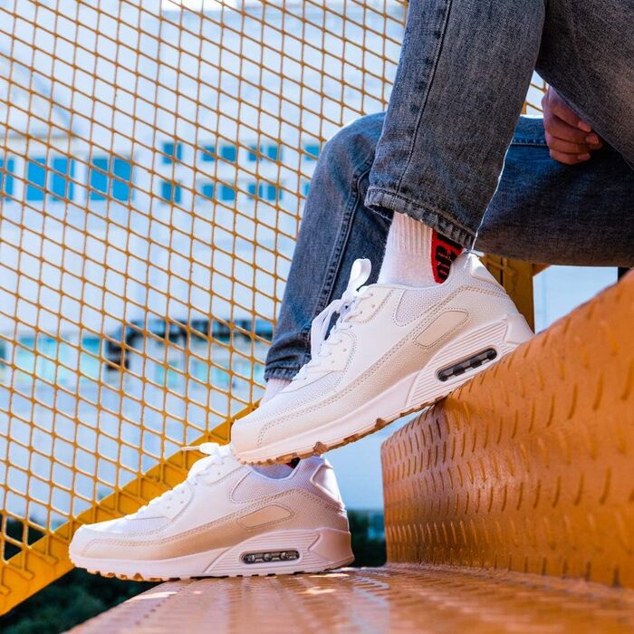 Кросівки для бігу Hitmars для чоловіків та жінок. З шнурівкою, повітряна подушка, антиковзаючі, комфортні, легкі, для бігу по вулицях. Розміри EU36-EU47 (41 EU).