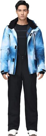 Костюм чоловічий зимовий HOTIAN для сноубордингу, катання на лижах та туризму (L, 8Blue+black)