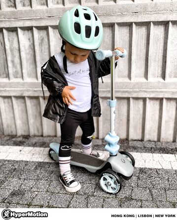 Самокат дитячий Kinderroller HyperMotion 3в1 блакитний: самокат, біговел, літній транспорт для дівчаток та хлопчиків