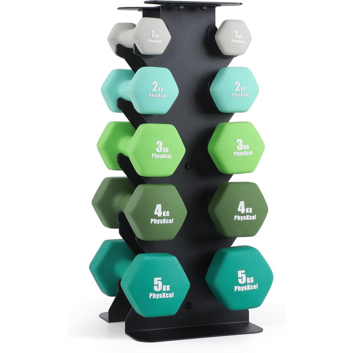 Набір гантелей Kurzhantel-Set з підставкою для дому та спортзалу, 30 кг | Küstenbrise