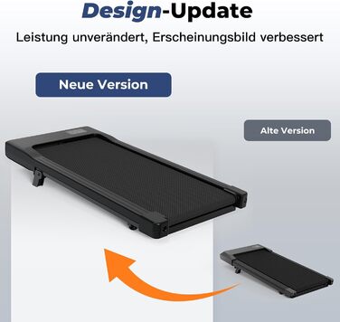 Бігова доріжка Lacuffy Walking Pad з нахилом та AI-тренуванням, керування через додаток, для дому та під стіл, макс. 136 кг, 90 см, чорна