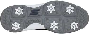 Чоловічі гольф-туфлі Skechers Torque водонепроникні (42.5 EU, темно-синій синтетичний матеріал, сірий кант)