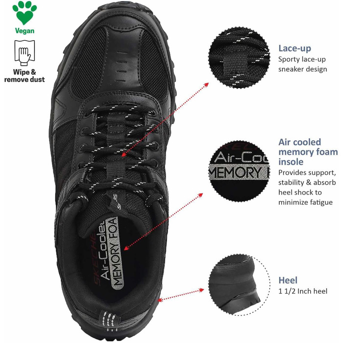 Черевики трекінгові чоловічі Skechers GEMÜTLICH SPORTLICH Bionic Trail - чорні (41.5 EU)