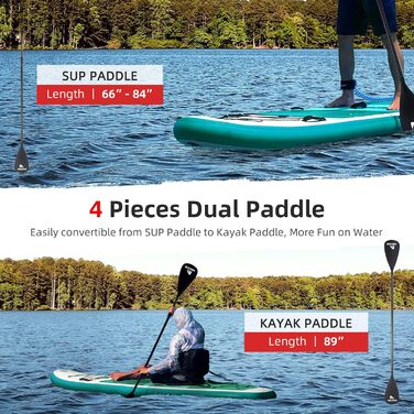 Надувна SUP-дошка Abahub 320x78x15 см, комплект для сап-серфінгу, синя/зелена/помаранчева/червона, з регульованим алюмінієвим веслом, сидінням для каяка, для веслування, риболовлі та каное