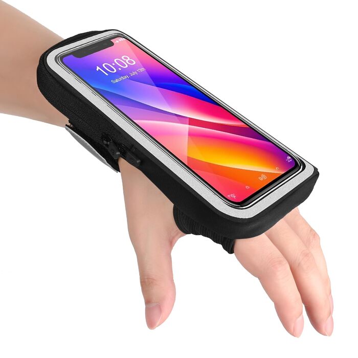 Спортивний браслет для телефону на руку - 2 в 1, підходить для iPhone 16/15/14/13 Pro Max, Huawei P50 Pro/P40, чорний