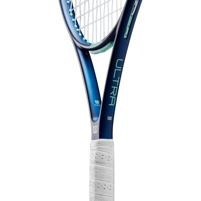 Тенісна ракетка Wilson Ultra Power 100 для дорослих, синьо-бірюзова, розмір ручки 4-1/4 (2), унісекс