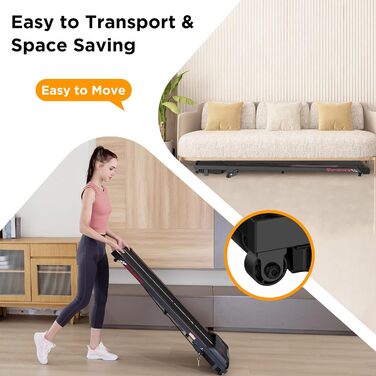 CITYSPORTS Біговий тренажер з нахилом 10%, електричний біговий килимок для дому та офісу, швидкість 1-6 км/год, 440W тихий мотор, LED-дисплей, Bluetooth, амортизація, вантажопідйомність 110 кг