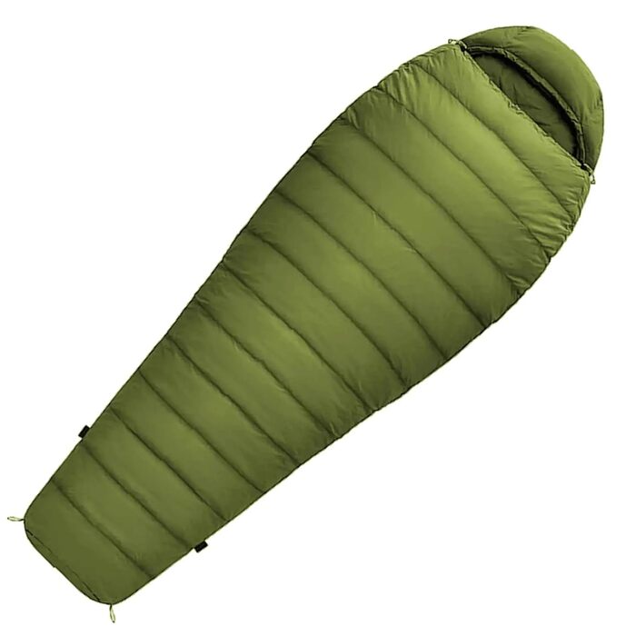 Спальний мішок Mumienschlafsack Norskskin Ultralight 205 Grün - екстремальний (-6°C), з'єднуваний, з кишенею для подушки, правий блискавка