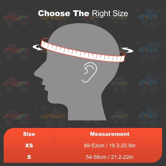 Дитячий гірськолижний шолом та маска Odoland, гірськолижний шолом для хлопчиків та дівчаток, регульований, помаранчевий (XS 49-53 см)