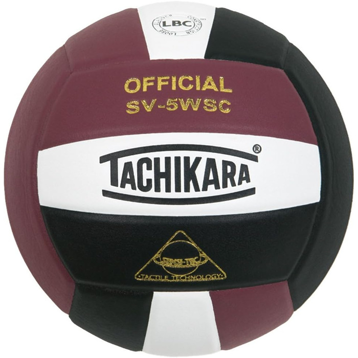 Волейбольний м'яч Tachikara Sensi-Tec® Composite SV-5WSC Kardinal/Weiß/Schwarz