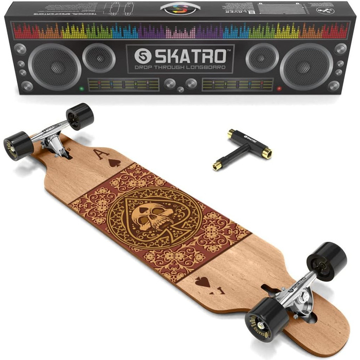 Лонгборд SKATRO Dropthrough Freeride з T-Tool Ace Spades для фрірайду