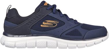Чоловічі кросівки Skechers Track Syntacsneakers, спортивне взуття, 41 EU, темно-синій колір, шкіра та сітка