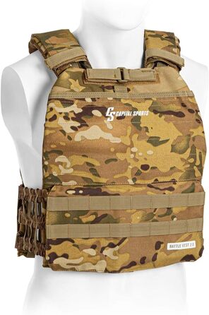 Capital Sports Battlevest 2.0 - Вага жилет для тренувань, 13.2 кг, камуфляж