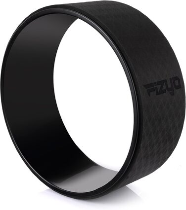 Колесо для йоги Fizyo Yoga Wheel – для розтяжки спини та полегшення болю – стабільне, неслизьке – для йоги, пілатесу, розтяжки (Чорний, 32 см)