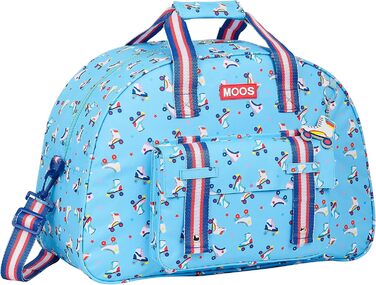 Дитяча спортивна сумка Safta Moos Rollers, блакитна, 48x21x33 см, для подорожей та спорту
