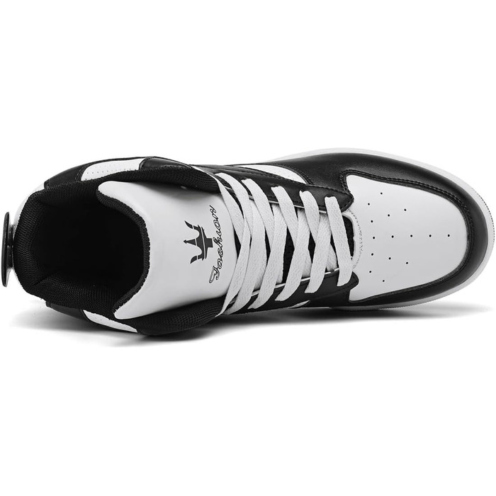 Чоловічі кросівки для бігу High Top, трекінгові черевики, фітнес-кросівки, білі (46 EU, 730 Weiß Schwarz)