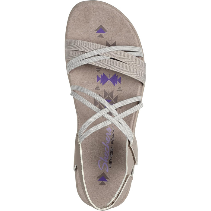 Жіночі сандалії Skechers Reggae Slim-Takes Two, світло-бежеві, розмір 37 (широкі)