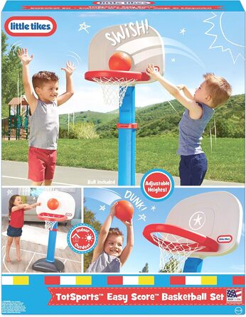 Дитячий баскетбольний набір Little Tikes TotSports з регульованою висотою (18 міс - 5 років)