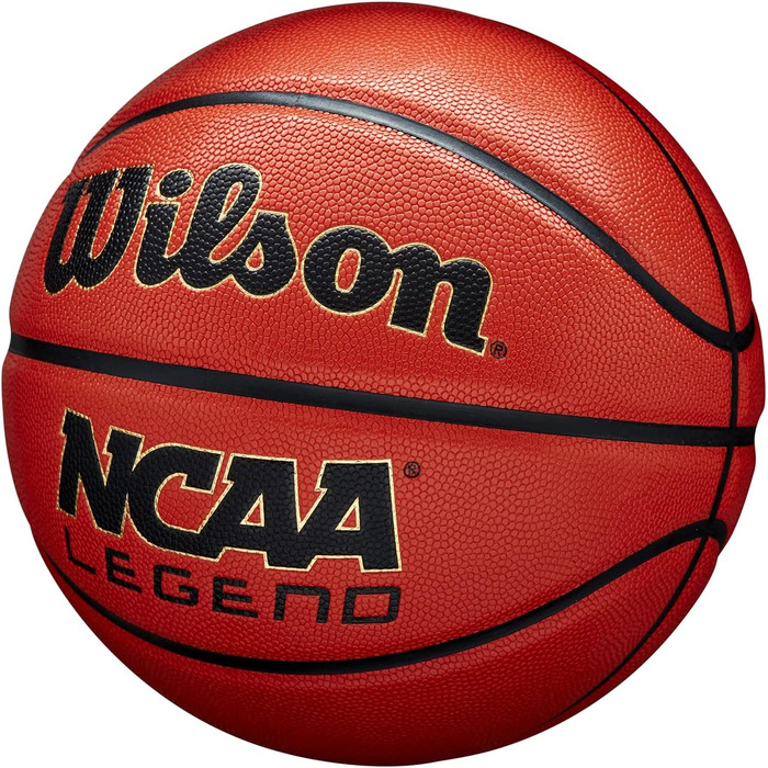 Баскетбольний м'яч Wilson NCAA Legend розмір 5, помаранчево-чорний, універсальний