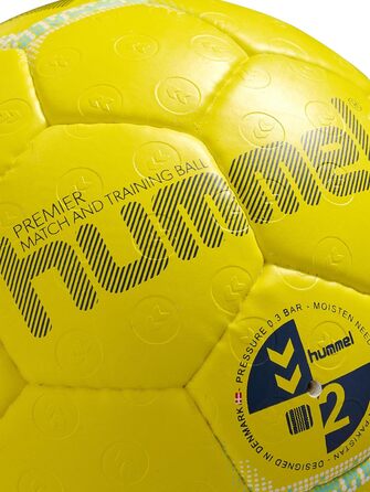 Гандбольний м'яч hummel Premier Hb, розмір 1, для дорослих, жовтий/білий/синій