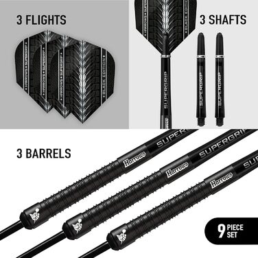Дарти Harrows Supergrip Black Edition 23г (90% вольфрам, комплект)