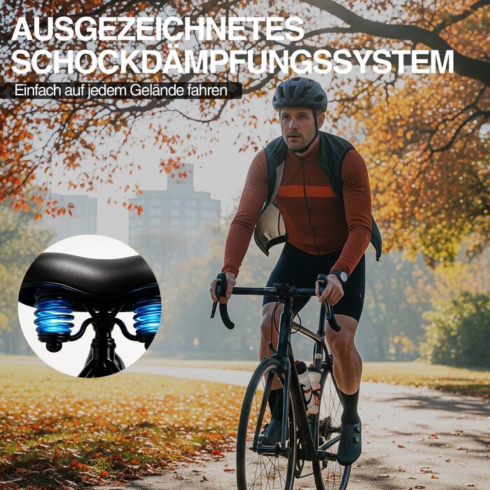 Преміум велосипедний сідло для чоловіків та жінок, водонепроникне, з гелевим наповнювачем, зручне, ергономічне, дихаюче, амортизуюче, для трекінгу, міста, MTB, e-bike