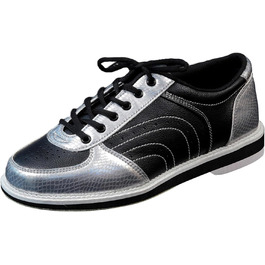 Черевики для боулінгу JiuQing для чоловіків та жінок. Модні тренувальні кросівки з ковзною підошвою, срібного кольору, розмір 39 EU