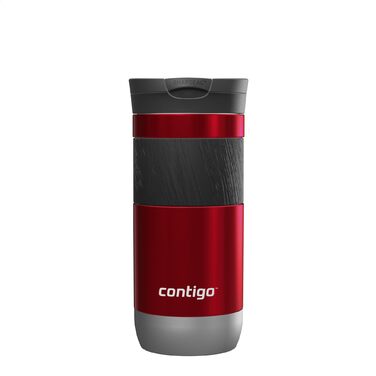 Термокружка Contigo Byron Snapseal 470 мл, червона - нержавіюча сталь, ізольована, герметична, для кави та напоїв to go, без BPA