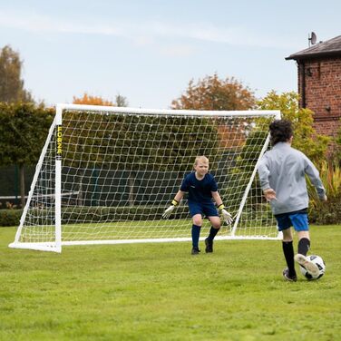 Ворота для футболу FORZA 1,8м x 1,2м | Устійчиві до погодних умов, PVC | Для дітей та дорослих | Міцні, для саду та тренувань | Опції: цільова плівка, м'яч, сумка для перенесення
