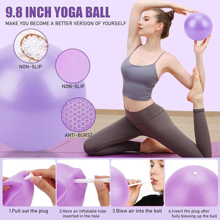 Набір для пілатесу: Магічний круг, м'яч, стрічки, диски та постер. Преміум-аксесуари для дому