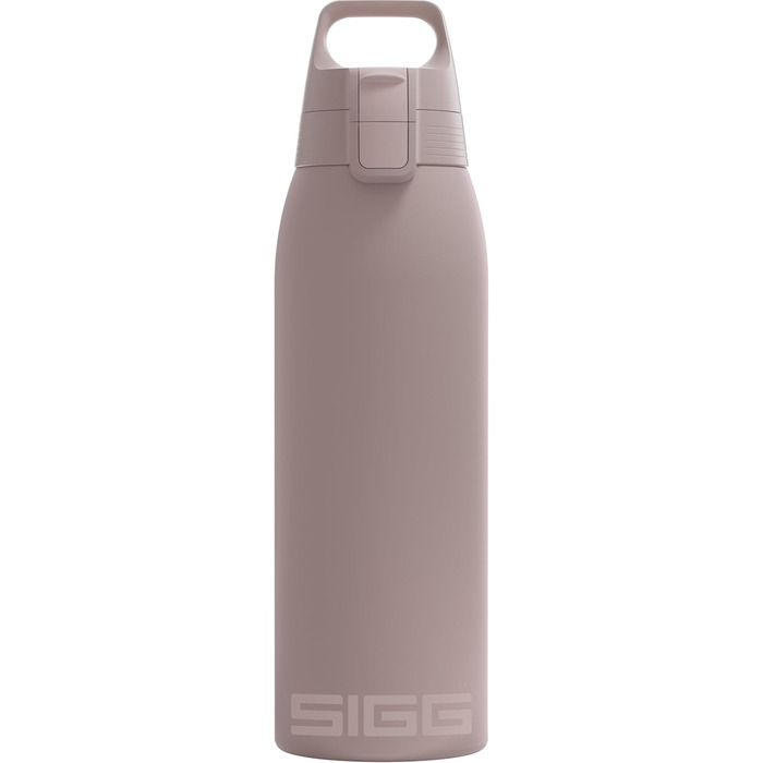Термос-бутилка SIGG Shield Therm One 1 л, ізольована, для газованих напоїв, не протікає, підходить для посудомийної машини, BPA-free, 90% перероблена нержавіюча сталь, теплий сірий