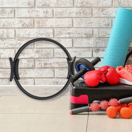 Кільце для пілатесу з вправами, подвійний хват, з м'якою обшивкою, кільце для йоги з опором, скловолокно, діаметр 37 см, 1 шт.