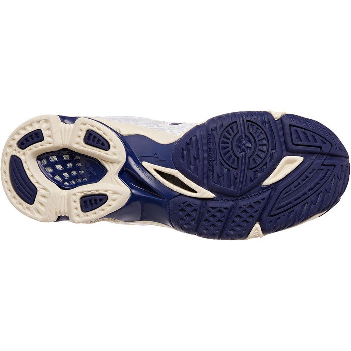 Волейбольне взуття Mizuno Wave Voltage, чорно-біле, 42 EU, White Blueribbon Mp Gold