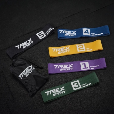 Набір еластичних стрічок-розтягувачів Trex Sport 330 x 60 мм, 5 шт.
