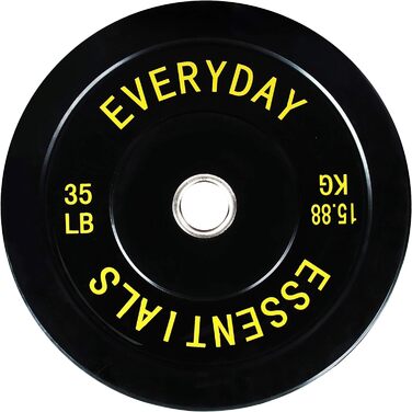 Олімпійський диск Everyday Essentials 35 фунтів, сталева втулка, кольорове маркування