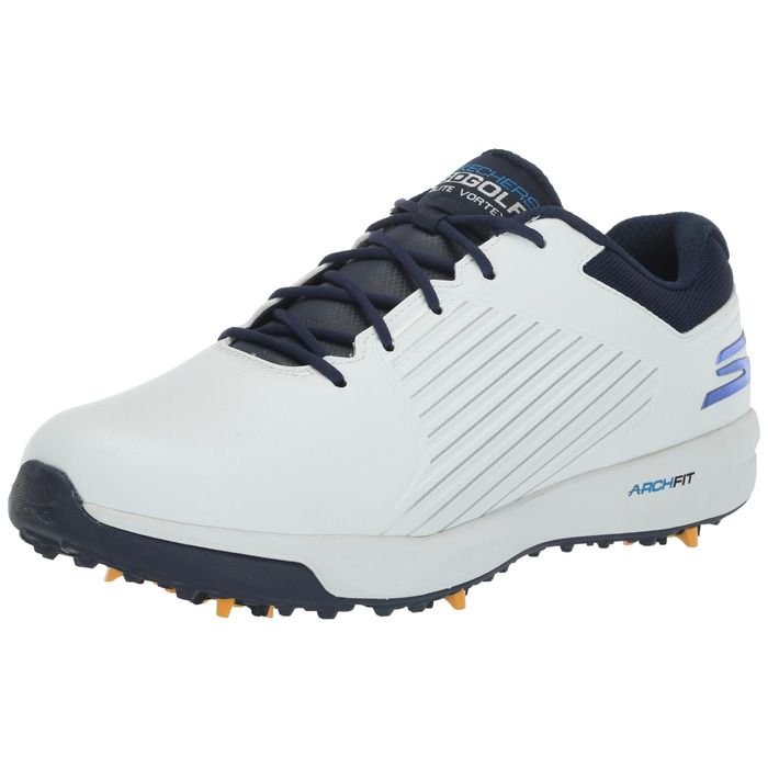 Чоловічі гольф-туфлі Skechers Elite Vortex - білі, з синім оздобленням (47 EU)